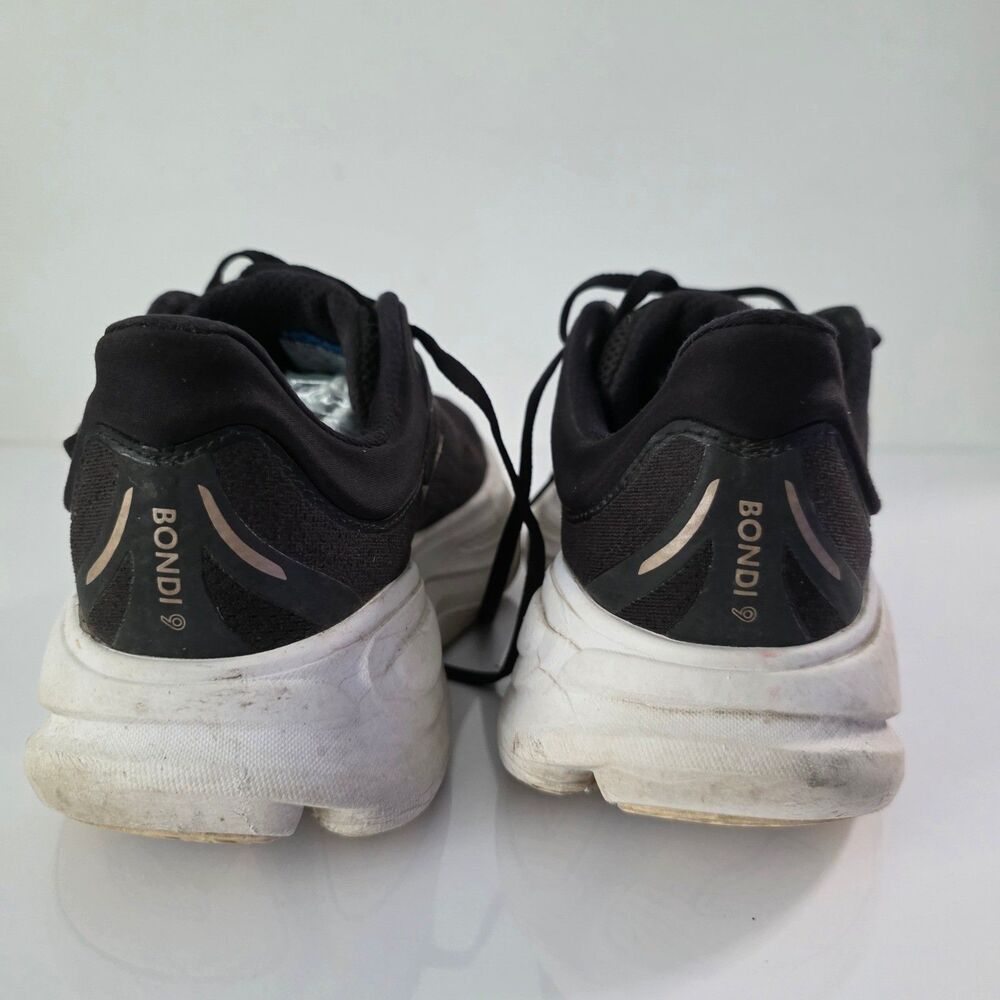 Hoka Bondi 9 Womens 8 Black Rose Gold Running Shoes 1162012 BRGL Sneakers - Picture 7 of 9